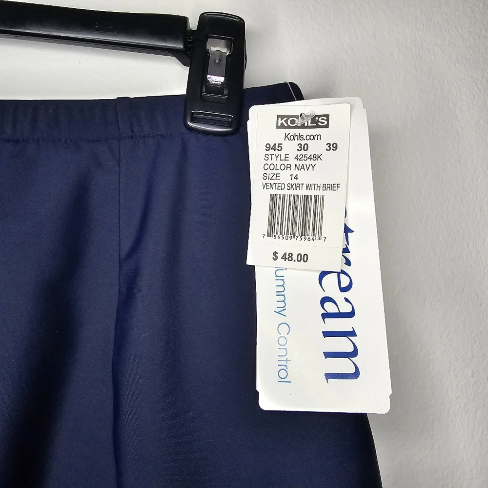 Upstream Navy Blue Swim Skirt with Brief Sz 14 - Picture 5 of 13